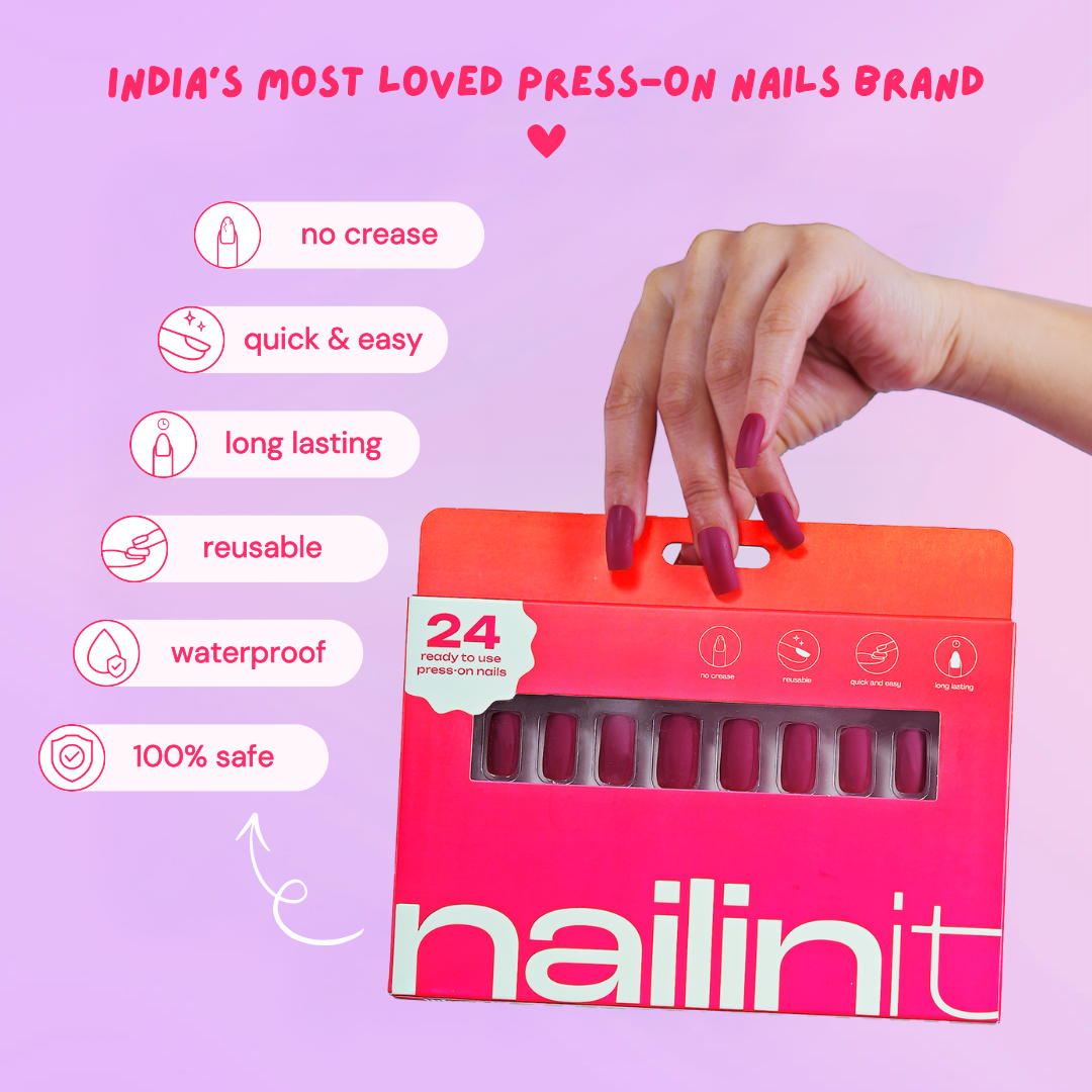 Cosmic Crush | Reusable Press-On Nails | 24 pcs | Cat Eye | Pink | Almond | Extra Long