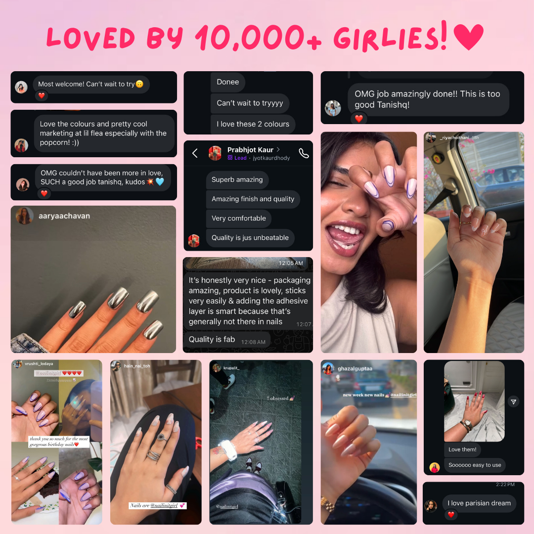 Cosmic Crush | Reusable Press-On Nails | 24 pcs | Cat Eye | Pink | Almond | Extra Long