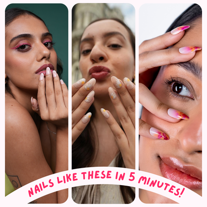 Bubblegum Bliss | Strong Press On Nails | Squoval 24pcs | Medium