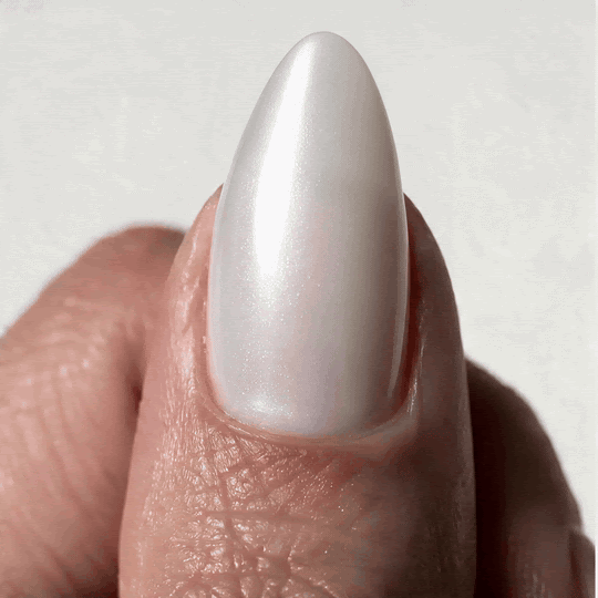 Glazed Donut | Reusable Press-On Nails | 24 pcs | White | Almond Nails | Extra Long
