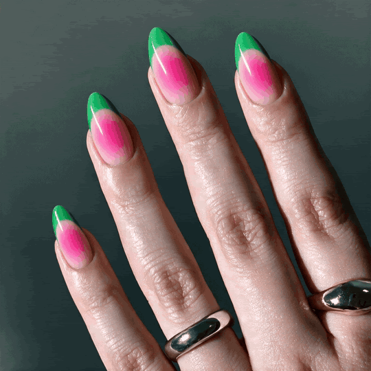 Watermelon Sugar | Reusable Press-On Nails |  24 pcs | Pink | Almond Shape |  Medium