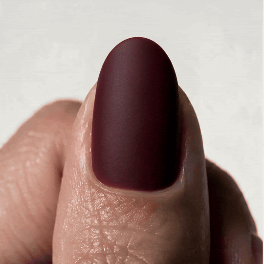Moonchild Stick On Nails | Reusable | 24 pcs | Wine | Oval Shape | Short