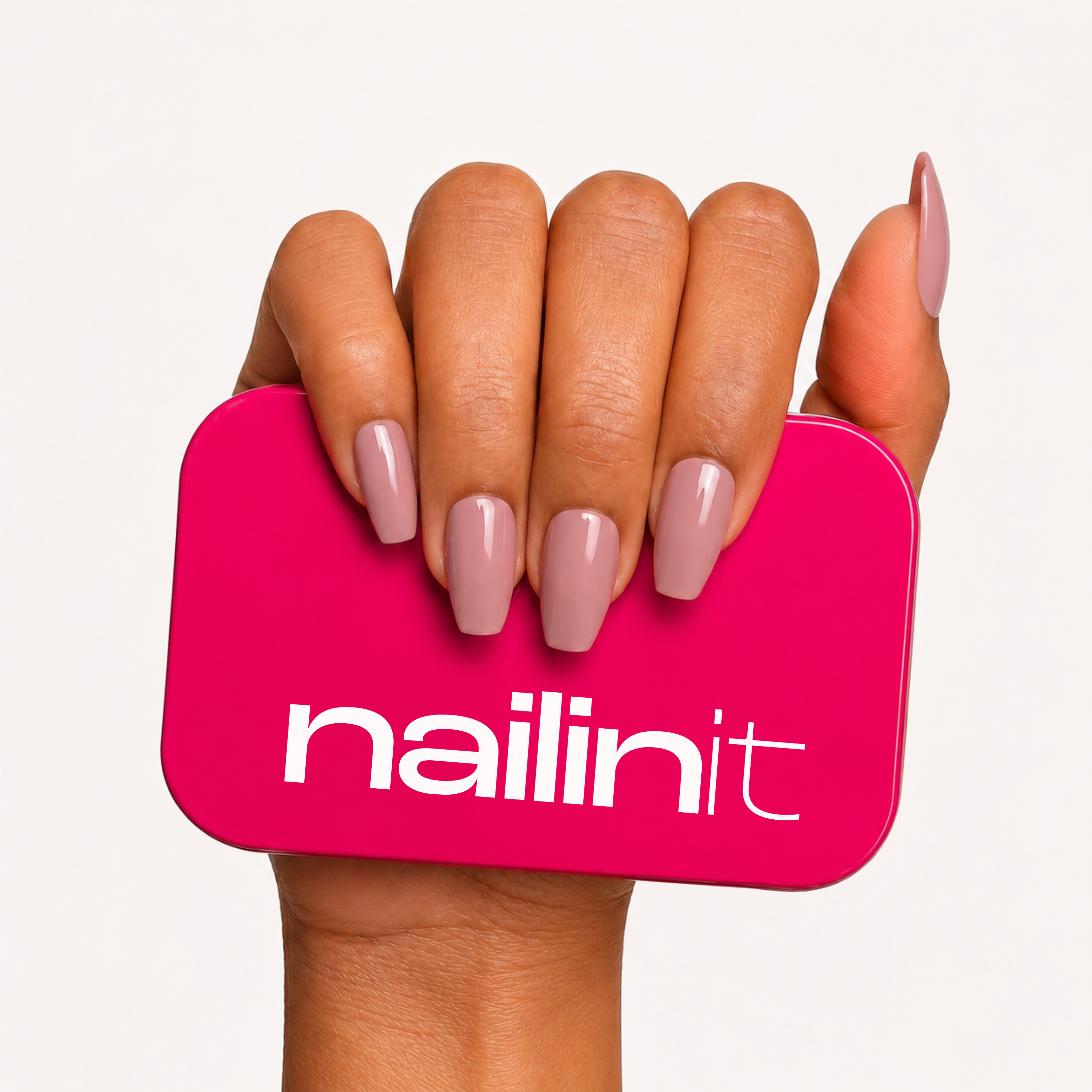 Hot Cocoa | Nude Brown Stick On Nails | 24 Pcs | Long Lasting Medium