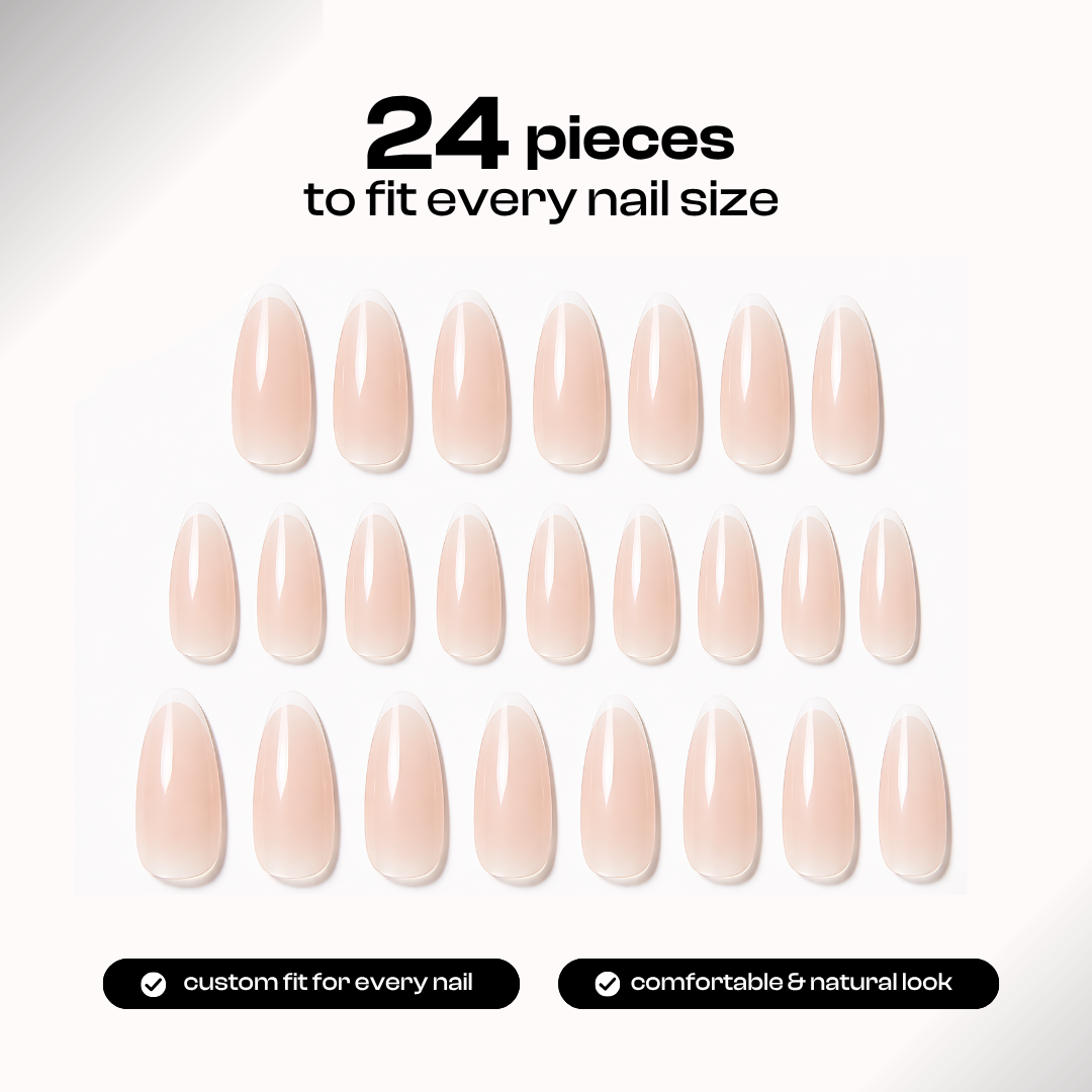 Watermelon Sugar | Reusable Press-On Nails |  24 pcs | Pink | Almond Shape |  Medium