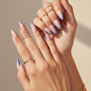Ocean Breeze | Reusable Press-On Nails | 24 pcs | Blue | Almond Shape | Long