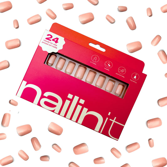 Bubblegum Bliss | Strong Press On Nails | Squoval 24pcs | Medium