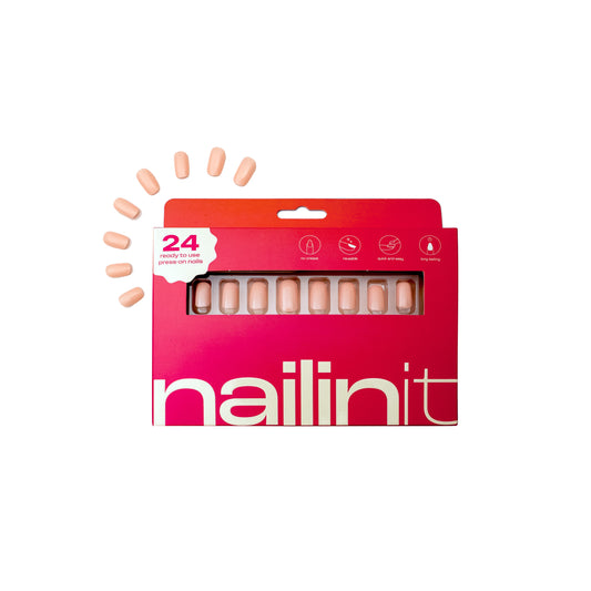 Bubblegum Bliss | Strong Press On Nails | Squoval 24pcs | Medium