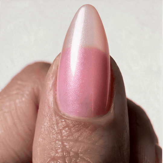 Cosmic Crush | Cat-Eye Nude Press On Nails | 24pcs Reusable Extra Long Almond Set