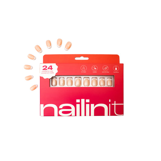 Freshly Baked | Nude Press On Nails | 24pcs Reusable Short Round Set