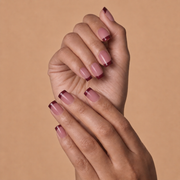 Gossip Girl | Reusable Press-On Nails | 24 Pcs | Burgundy French Tips | Square Shape | Medium