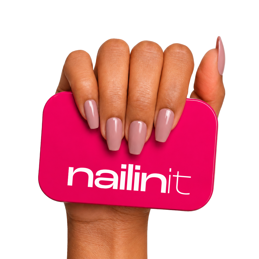 Hot Cocoa | Nude Brown Stick On Nails | 24 Pcs | Long Lasting Medium