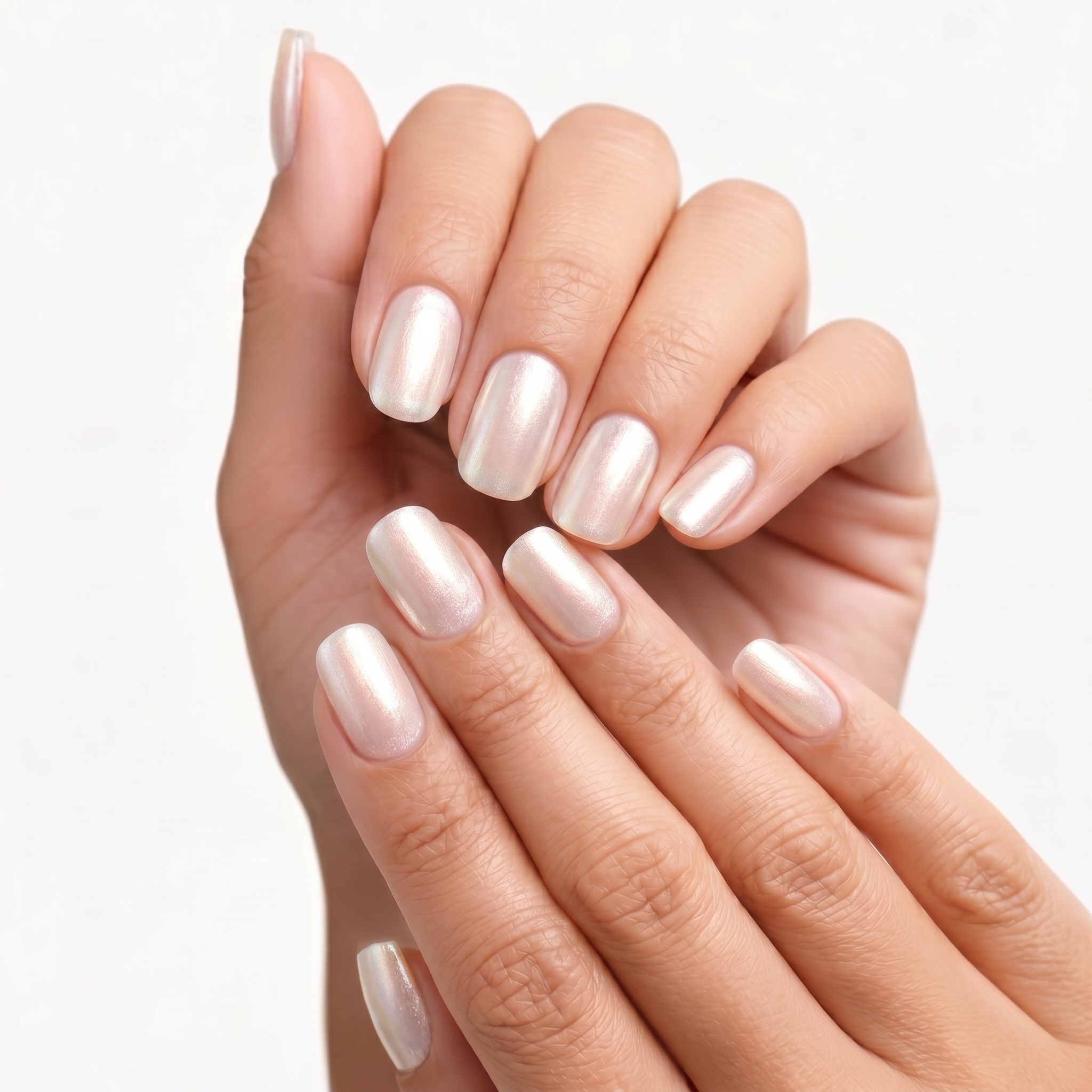 Glazed Vanilla | Reusable Press-On Nails | 24 Pcs | Vanilla Peach | Square Shape | Medium