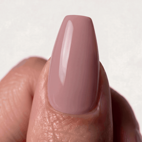 Hot Cocoa | Nude Brown Stick On Nails | 24 Pcs | Long Lasting Medium