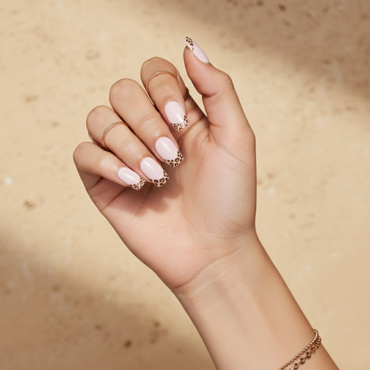 Wild Cat  | Reusable Press-On Nails | 24 pcs | Multi Color | Square Nails | Short